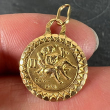 Load image into Gallery viewer, French Gemini Zodiac Starsign 18K Yellow Gold Perroud Charm Pendant
