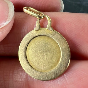French Gemini Zodiac Starsign 18K Yellow Gold Perroud Charm Pendant
