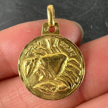 Load image into Gallery viewer, French 18K Yellow Gold Zodiac Cancer Charm Pendant
