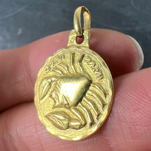 Load image into Gallery viewer, French 18K Yellow Gold Zodiac Cancer Charm Pendant
