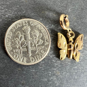 Butterfly 9K Yellow Gold Charm Pendant