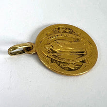 Load image into Gallery viewer, Antique French Saint Benedict 18 Karat Yellow Gold Medal Charm Pendant

