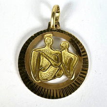 Load image into Gallery viewer, Vintage 14K Yellow Gold Abstract Art Couple Pendant Medal
