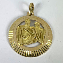 Load image into Gallery viewer, Vintage 14K Yellow Gold Abstract Art Couple Pendant Medal
