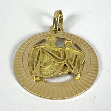 Load image into Gallery viewer, Vintage 14K Yellow Gold Abstract Art Couple Pendant Medal
