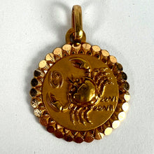 Load image into Gallery viewer, French Perroud Large Cancer Zodiac Starsign 18K Yellow Gold Charm Pendant
