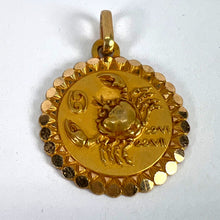 Load image into Gallery viewer, French Perroud Large Cancer Zodiac Starsign 18K Yellow Gold Charm Pendant
