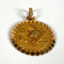 Load image into Gallery viewer, French Perroud Large Cancer Zodiac Starsign 18K Yellow Gold Charm Pendant
