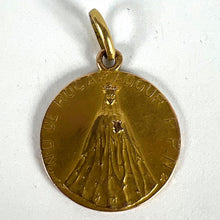 Load image into Gallery viewer, French Notre Dame de Rocamadour Virgin Mary 18 Karat Yellow Gold Medal Charm

