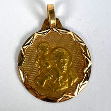 Load image into Gallery viewer, Vintage French St Christopher 18K Yellow Gold Charm Pendant
