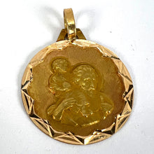 Load image into Gallery viewer, Vintage French St Christopher 18K Yellow Gold Charm Pendant
