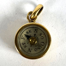 Load image into Gallery viewer, Vintage French 18K Yellow Gold Compass Charm Pendant
