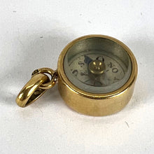 Load image into Gallery viewer, Vintage French 18K Yellow Gold Compass Charm Pendant
