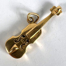 Load image into Gallery viewer, Vintage French Violin 18K Yellow Gold Enamel Charm Pendant
