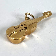 Load image into Gallery viewer, Vintage French Violin 18K Yellow Gold Enamel Charm Pendant
