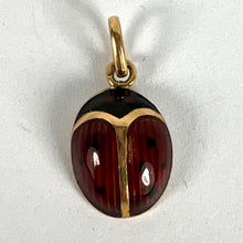 Load image into Gallery viewer, Vintage French Seven Spot Ladybird 18K Yellow Gold Enamel Lucky Charm Pendant
