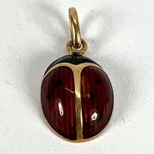 Load image into Gallery viewer, Vintage French Seven Spot Ladybird 18K Yellow Gold Enamel Lucky Charm Pendant
