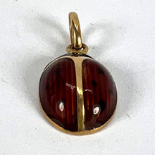 Load image into Gallery viewer, Vintage French Seven Spot Ladybird 18K Yellow Gold Enamel Lucky Charm Pendant
