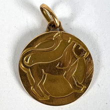 Load image into Gallery viewer, French Zodiac Leo Starsign 18K Yellow Gold Charm Medal Pendant
