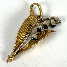 Load image into Gallery viewer, Vintage French Lily of the Valley Flower 18K White Yellow Gold Charm Pendant
