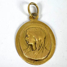Load image into Gallery viewer, French Mazzoni 18K Yellow Gold Virgin Mary Oval Medal Pendant
