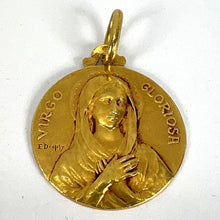 Load image into Gallery viewer, French Dropsy Virgo Gloriosa 18K Yellow Gold Virgin Mary Medal Pendant

