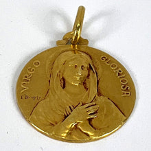 Load image into Gallery viewer, French Dropsy Virgo Gloriosa 18K Yellow Gold Virgin Mary Medal Pendant
