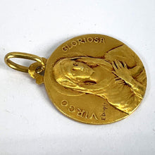 Load image into Gallery viewer, French Dropsy Virgo Gloriosa 18K Yellow Gold Virgin Mary Medal Pendant
