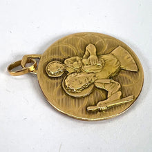 Load image into Gallery viewer, Vintage French St Christopher Double-Sided 18K Yellow Gold Medal Pendant
