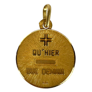Augis French More Than Yesterday 18K Yellow Gold Love Charm Pendant