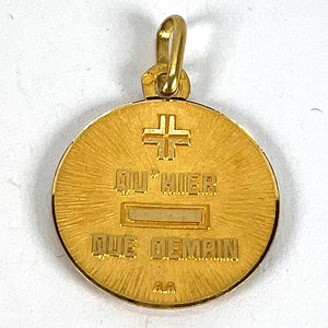 Augis French More Than Yesterday 18K Yellow Gold Love Charm Pendant