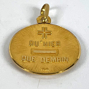 Augis French More Than Yesterday 18K Yellow Gold Love Charm Pendant