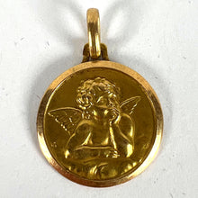 Load image into Gallery viewer, Vintage French Raphael’s Cherub 18K Yellow Gold Medal Pendant
