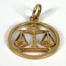 Load image into Gallery viewer, French Zodiac Libra Starsign 18K Yellow Gold Charm Pendant

