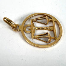 Load image into Gallery viewer, French Zodiac Libra Starsign 18K Yellow Gold Charm Pendant
