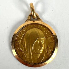 Load image into Gallery viewer, Vintage French Saint Isabelle of France 18 Karat Yellow Gold Medal Charm Pendant

