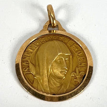 Load image into Gallery viewer, Vintage French Saint Isabelle of France 18 Karat Yellow Gold Medal Charm Pendant
