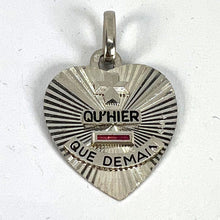 Load image into Gallery viewer, Augis More Than Yesterday Heart 18K White Gold Ruby Love Charm Pendant
