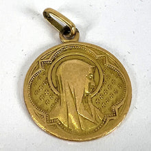 Load image into Gallery viewer, Antique French Virgin Mary 18K Yellow Gold Medal Pendant
