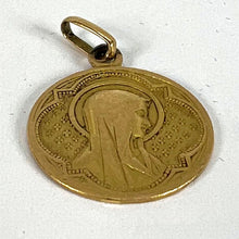 Load image into Gallery viewer, Antique French Virgin Mary 18K Yellow Gold Medal Pendant
