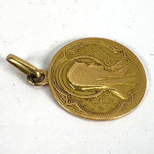 Load image into Gallery viewer, Antique French Virgin Mary 18K Yellow Gold Medal Pendant

