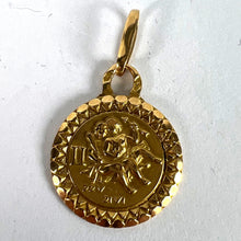 Load image into Gallery viewer, French Gemini Zodiac Starsign 18K Yellow Gold Perroud Charm Pendant
