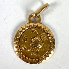 Load image into Gallery viewer, French Cancer Zodiac Starsign 18K Yellow Gold Perroud Charm Pendant
