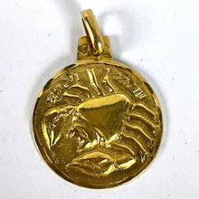 Load image into Gallery viewer, French 18K Yellow Gold Zodiac Cancer Charm Pendant
