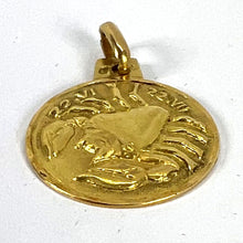 Load image into Gallery viewer, French 18K Yellow Gold Zodiac Cancer Charm Pendant
