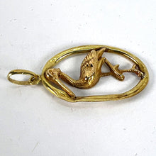 Load image into Gallery viewer, French 18K Yellow Rose Gold Stork Charm Pendant
