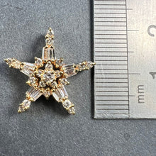 Load image into Gallery viewer, Hirsch &amp; Oppenheimer Diamond Star 14K Yellow Gold Christmas Pendant
