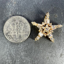 Load image into Gallery viewer, Hirsch &amp; Oppenheimer Diamond Star 14K Yellow Gold Christmas Pendant
