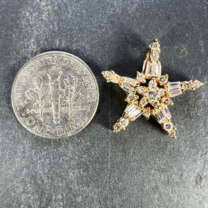 Hirsch & Oppenheimer Diamond Star 14K Yellow Gold Christmas Pendant