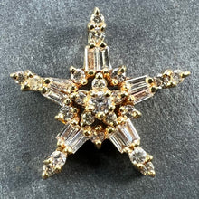 Load image into Gallery viewer, Hirsch &amp; Oppenheimer Diamond Star 14K Yellow Gold Christmas Pendant
